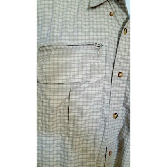 Cabelas Shirt Mens L Short Sleeve Button Front 4 Pockets Outdoor Gear - Picture 5 of 8